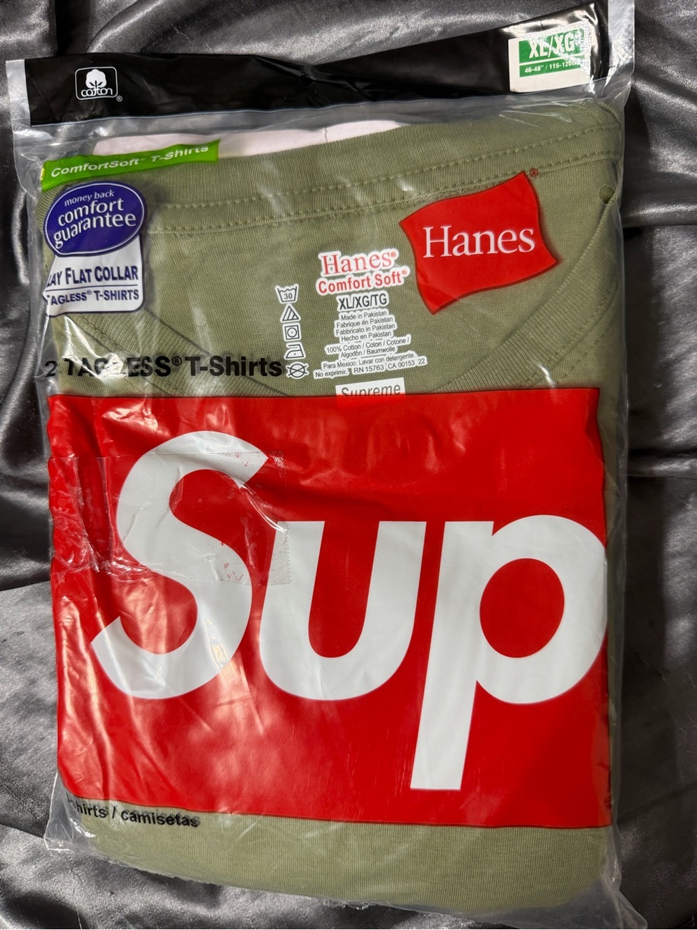 Supreme Hanes ComfortSoft Tagless T-Shirts 2-Pack Green Size XL NWT